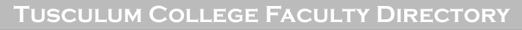 Tusculum College Faculty Directory